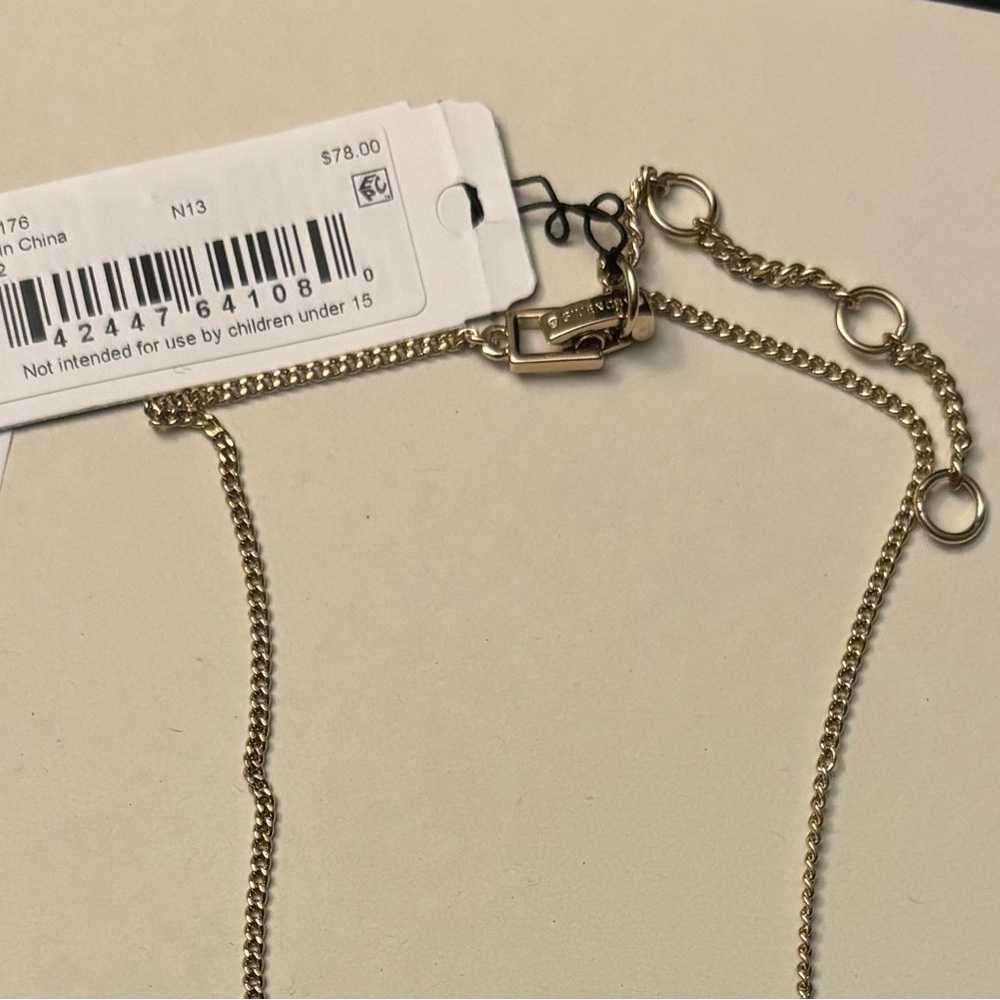 Givenchy Crystal Open Y Necklace Gold - Picture 5 of 6